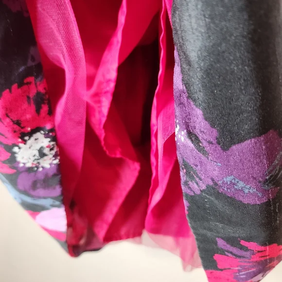 Gymboree Dressed Up Girl’s Black Pink Purple Florals Dress Size 8 sundress - Picture 3 of 15